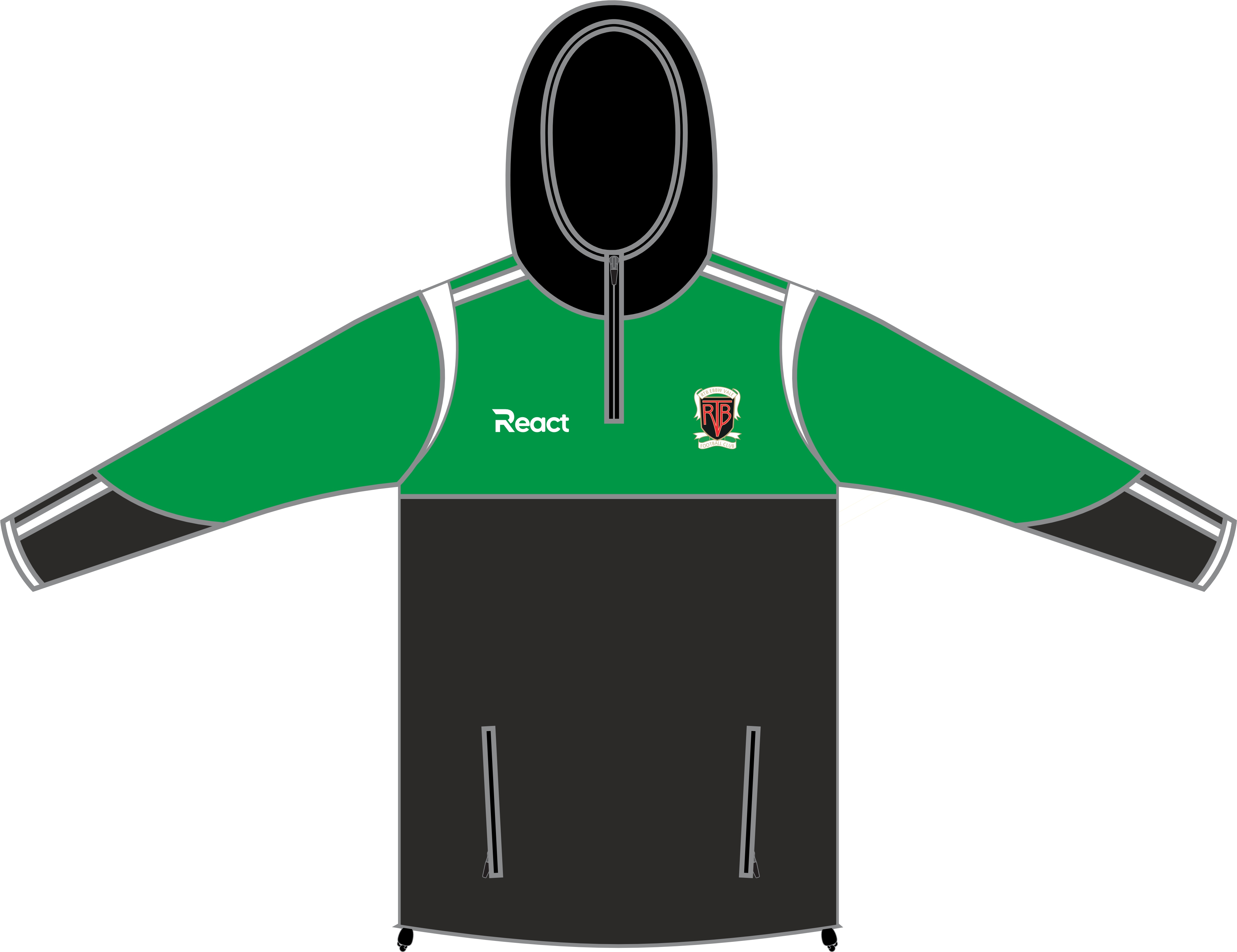 RTB Ebbw Vale FC Zipped Hoodie (JNR)